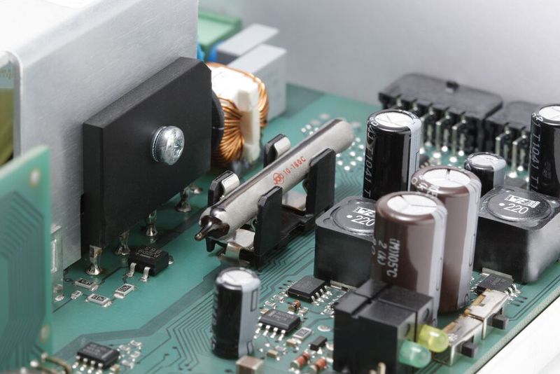 Der kleinste Feuerlöscher der Welt: Die E-Bulb der JOB-Gruppe auf einer Platin (Bild: JOB-Gruppe)