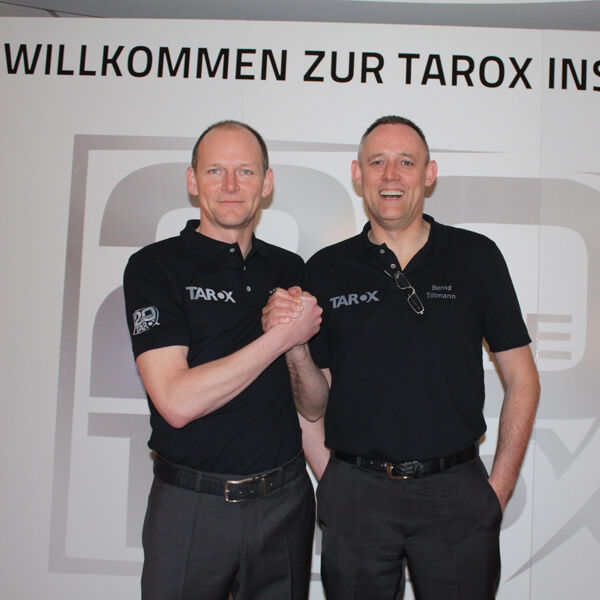 Die beiden Tarox-Geschäftsführer Matthias Steinkamp (l.) und Bernd Tillmann heißen zur Hausmesse willkommen! ()