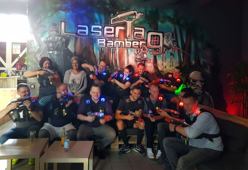 Das Lasertag-Team am Samstag. (SYSTEAM)