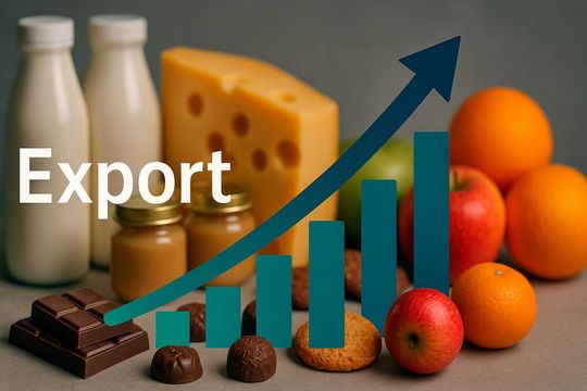 Das Auslandsgeschäft sicherte der deutschen Ernährungsindustrie 2025 ein leichtes Wachstum von 0,2 Prozent. (Bild:  GPT Image Editor / KI-generiert)