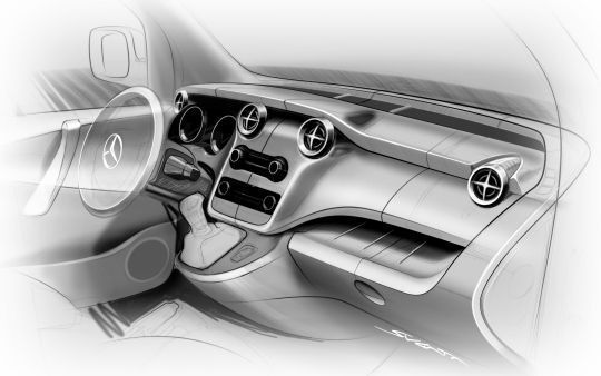 Auf dem Zeichenbrett sieht der Citan hingegen so aus. (Mercedes-Benz)