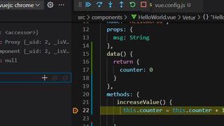 Debugging einer Vue-Anwendung in Visual Studio Code. (Bild: Koller / Microsoft)