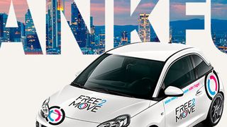 Eine kleine Adam-Flotte teilt Rüsselsheim seit kurzem mit autolosen Kunden. (carsharing.free2move.com)