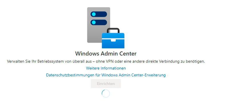 Das Windows Admin Center im Azure-Portal verbindet sich mit einem lokalen Server. (Bild: Joos - Microsoft)