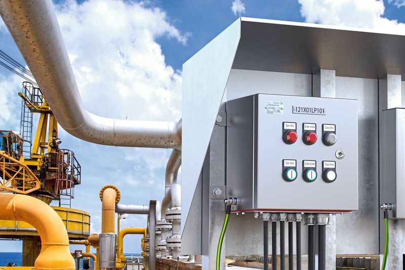 Die Taster und Schalter aus Eigenfertigung werden u. a. in Vor-Ort-Steuerstellen (Control Stations) verbaut.(Bild:  Rose Systemtechnik GmbH)