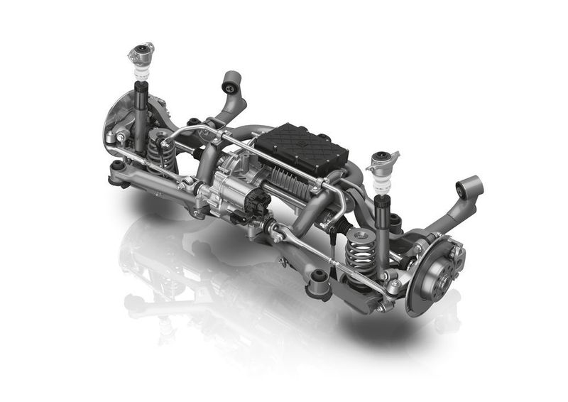 Das zentral auf der Achse positionierte elektrische Antriebssystem lässt sich laut ZF auch vollständig in ein neues, modulares Hinterachskonzept integrieren. (ZF)