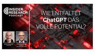 "Wie entfaltet ChatGPT das volle Potenzial?", ein Interview von Oliver Schonschek, Insider Research, mit Thomas Reinberger von metafinanz. (Bild: Vogel IT-Medien / metafinanz / Schonschek)
