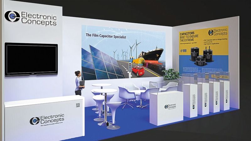 Electronic Concepts fokussiert sich auf Folienkondensatoren für Hochfrequenz- und Hochleistungsanwendungen der Leistungselektronik, bei denen geringe Verluste, reduzierte parasitäre Induktivitäten und hohe thermische Stabilität entscheidend sind. Im Mittelpunkt stehen applikationsspezifische Kondensatorlösungen für DC-Link-, EMV- und Filteranwendungen in modernen Umrichter- und Invertersystemen. (Bild: Electronic Concepts)
