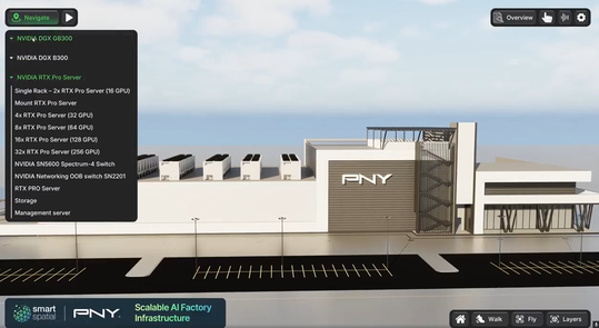 Der AI Factory Digital Twin Configurator.(Bild:  PNY Technologies)
