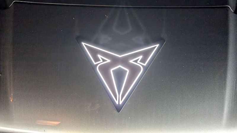 2. Die Marke: Das Cupra-Logo findet sich an etlichen Stellen wieder, unter anderem auf der Motorhaube. Am besten kommt es dort nachts zur Geltung. (Bild: Mauritz – VCG)
