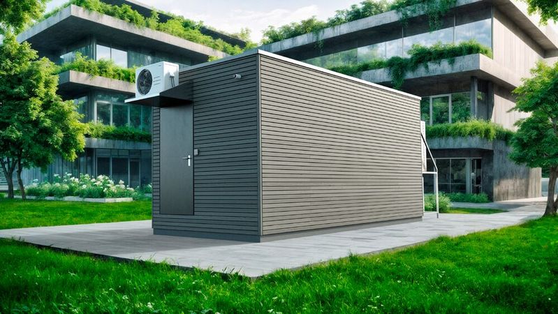 Prior1 bietet mit „Eco Fix“ IT-Container in Holzbauweise an. (Bild:  Prior1)