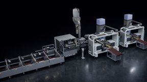 Beispiel einer automatisierten Prozesslinie für das Trennen von Batteriezellgehäusen: Hochleistungs-Kreissägetechnologie kombiniert mit Inline-Entgratung und optionaler Markierung zur Rückverfolgbarkeit. (Bild: RSA)