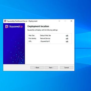 Konfigurieren des Webservers und der verwendeten URL für die Bereitstellung von SquaredUP.(Bild:  Joos / SquaredUp)
