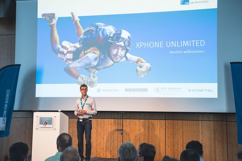 In der Keynote stellt C4B-Vorstand Michael Schreier die neuen Features von XPhone Connect 7 live vor. (C4B)