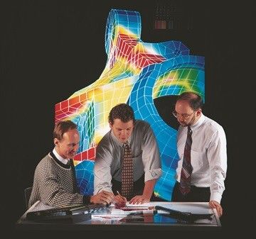 Jeff Brennan mit Jim Scapa und George Christ – um 1995. (Bild: Altair)