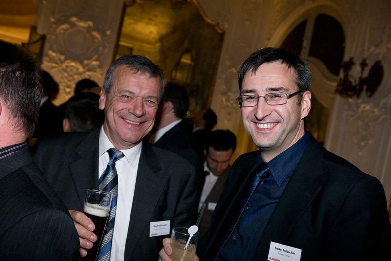 Siegfried Lemke von Printec (li.) mit Volker Mitlacher von Systeam. (Archiv: Vogel Business Media)