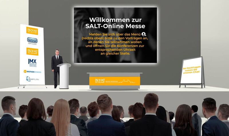 Online-Messe SALT Solutions: Konferenzbühne (Bild: © SALT Solutions 2020)