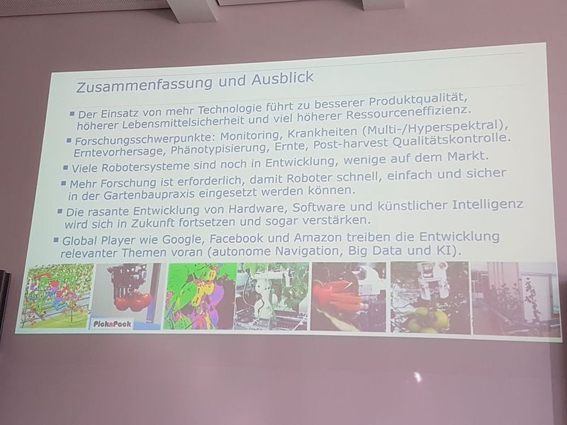 Die Fachtagung „Robotics und Automatisierung im Gartenbau“ an der FH Erfurt des Kuratorium für Technik und Bauwesen in der Landwirtschaft e. V. (KTBL) (September 2018) betonte die Bedeutung von IT-Technologien für Smart Farming. (Oliver Schonschek, IT-Business)