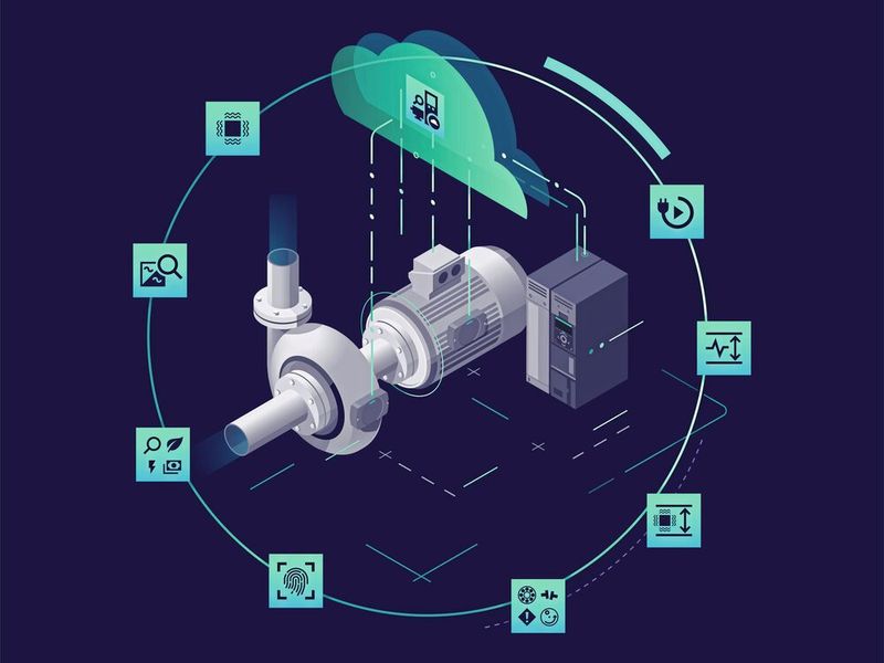 Die Sensoren messen mechanische Parameter wie Lagerzustände, Unwucht und Fehlausrichtungen sowie elektrische Kenngrößen wie Leistung, Drehmoment oder Betriebszustände.  (Bild: Siemens)