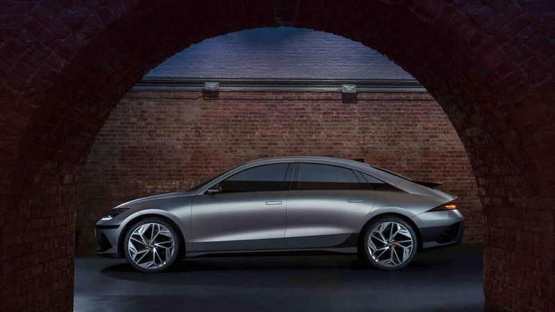 Hyundais Designabteilung hat offensichtlich den Bogen raus, sehenswerte E-Autos auf die Räder zu stellen.(Bild:  Hyundai)