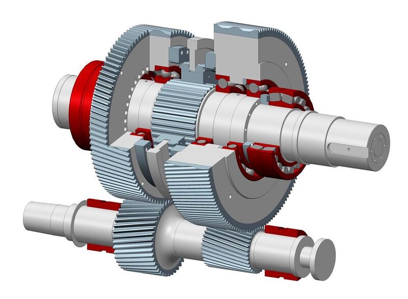 Schaltgetriebe für Hochdrehzahl-Wuchtmaschine, 8000 kW. (Novagear)