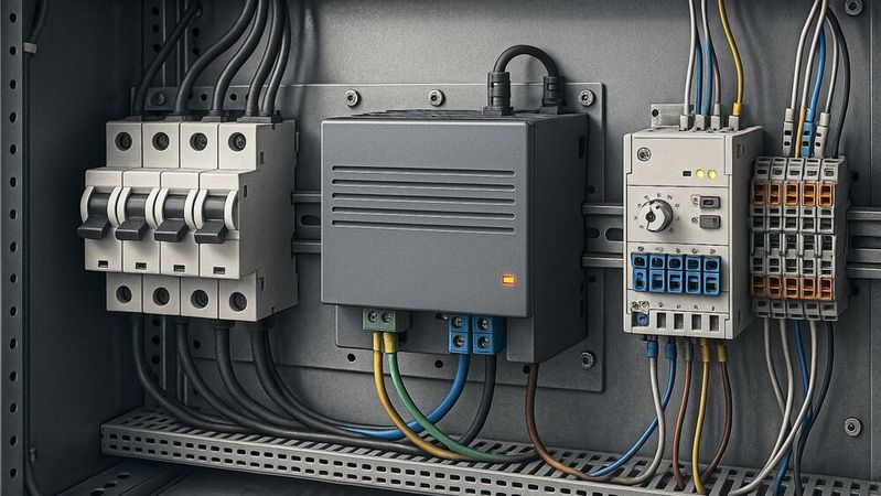 Rückgrat der industriellen Automatisierung: Schaltschränke beherbergen Steuerungs-, Schutz- und Kommunikationskomponenten.(Bild:  Dall-E / KI-generiert)