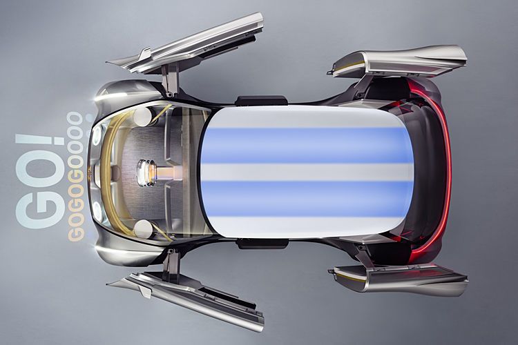 Da das Auto autonom fahren kann, hat man auf klassische Elemente des Insassenschutzes verzichtet. (BMW)