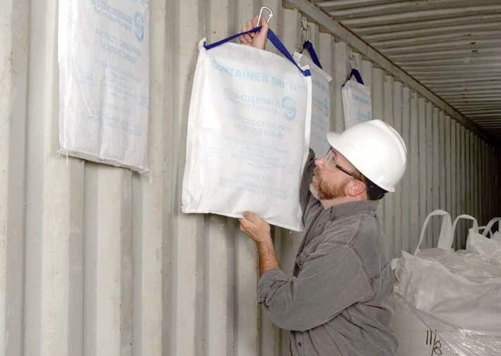 Keeping it dry: Protecting goods from moisture and ‘container rain’ during intermodal transport can add to manufacturer’s profit. (Picture: Clariant)
