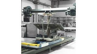 Die Stahllaufbahnen für die sogenannten E-Carts – die Trägersysteme – können auf dem Hallenboden liegen oder aufgeständert werden. (Bild: Krups)