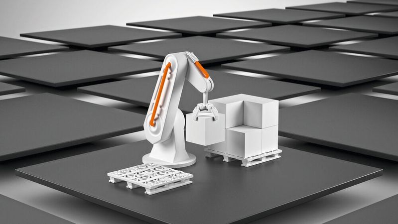 In der Intralogistik werden immer mehr Robotiksysteme eingesetzt. Das erfordert Verbindungslösungen, die anspruchsvollen Umgebungen standhalten können.(Bild:  Lapp)