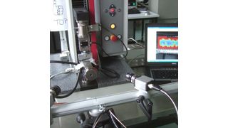 Prüfung eines geflochtenen 3D-Biostents. (Bild: ITA, RWTH Aachen)