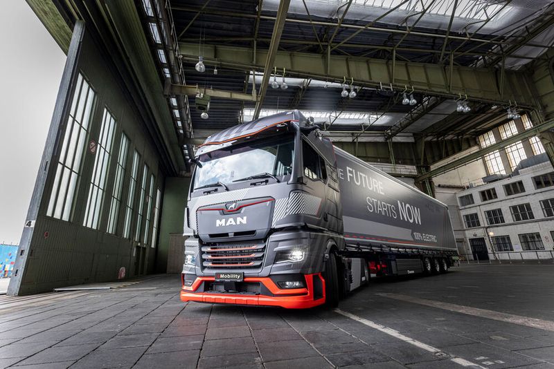Ab dem Jahr 2024 will MAN den E-Truck auf den Markt bringen – mit Batterien die in Deutschland gefertigt worden sind.