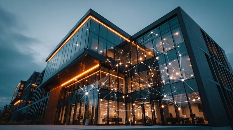 Vernetzte Gebäudetechnik erweitert die Angriffsfläche moderner Immobilien. Digitale Zertifikate sollen sie eingrenzen.(Bild:  Midjourney / KI-generiert)