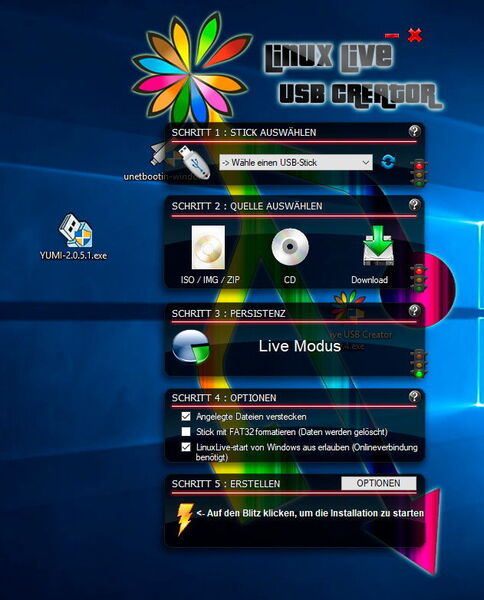 Der Linux Live USB Creator hilft beim Erstellen von USB-Boot-Medien. (Th. Joos)