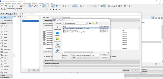 (Import der SCIA-Materialbezeichnungen. Bild: Wendl ZT)