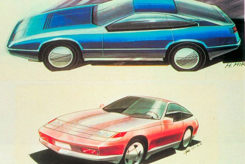 Lange Haube, scharfe Kanten: So setzten die Nissan-Designer den 300ZX in Szene. Für den Z32, der von 1989 bis 2000 produziert wurde, ist Toshio Yamashita der verantwortliche Designer. Er leitete das interne Nissan-Designteam, das die fließenden, aerodynamischen Linien des Z32 entwarf, wobei der Italiener Marcello Gandini in der frühen Konzeptphase involviert war.  (Bild: Toyota)