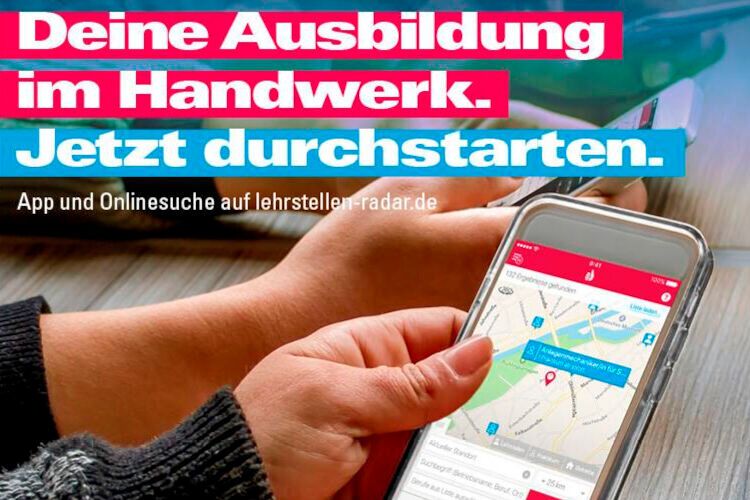 Eine schnelle Übersicht über freie Ausbilungs- und Praktikumsplätze bietet der Lehrstellenradar der Handwerkskammer. (Bild:  lehrstellen-radar.de)