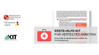 Das Erste-Hilfe-Kit für erfolgreiches verteiltes Arbeiten unterstützt Unternehmen bei der krisenbedingten Umorganisation ihrer Arbeit. (Bild: KIT)
