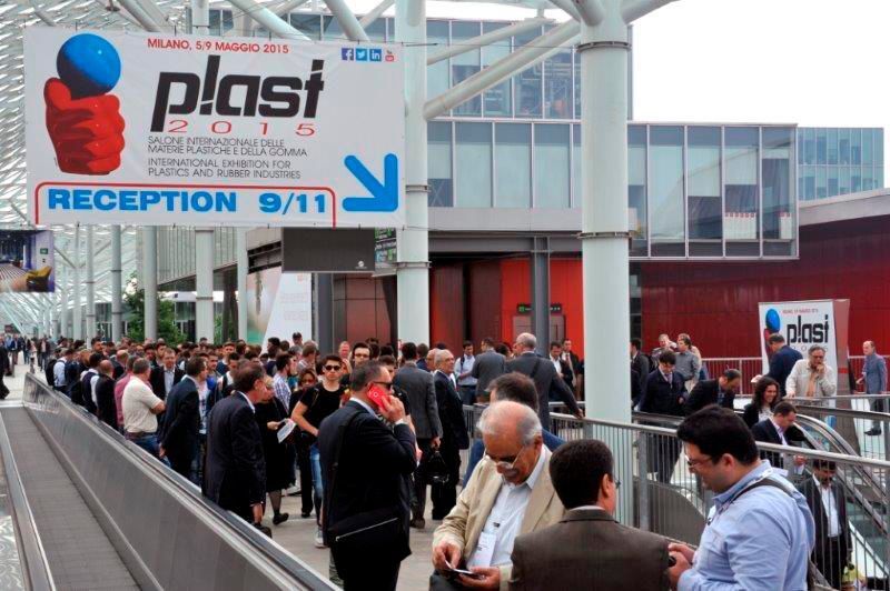 Packed Halls at Plast 2015 in Milan, Italy. (Plast)