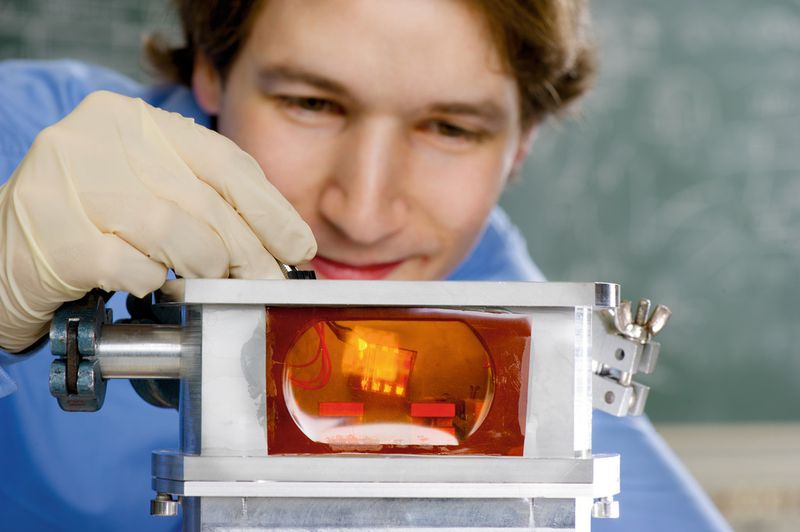 „Organische Solarzellen zeichnen sich durch eine Vielzahl möglicher interessanter Material- eigenschaften aus.“ Christoph Schaffer, TU München, Lehrstuhl für funktionelle Materialien (Bild: Andreas Heddergott/TU München)