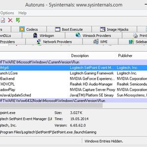 Abbildung 1: Mit "Autoruns" lassen sich Autostart-Einträge übersichtlich anzeigen, zuordnen, deaktivieren und bei Bedarf auch löschen.