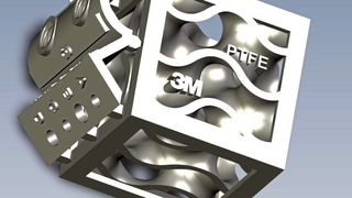 Mit Hilfe der von 3M entwickelten Technologie können erstmals vollfluorierte Polymere wie Polytetrafluorethylen (PTFE) mittels 3D-Druck verarbeitet werden.  (3M)