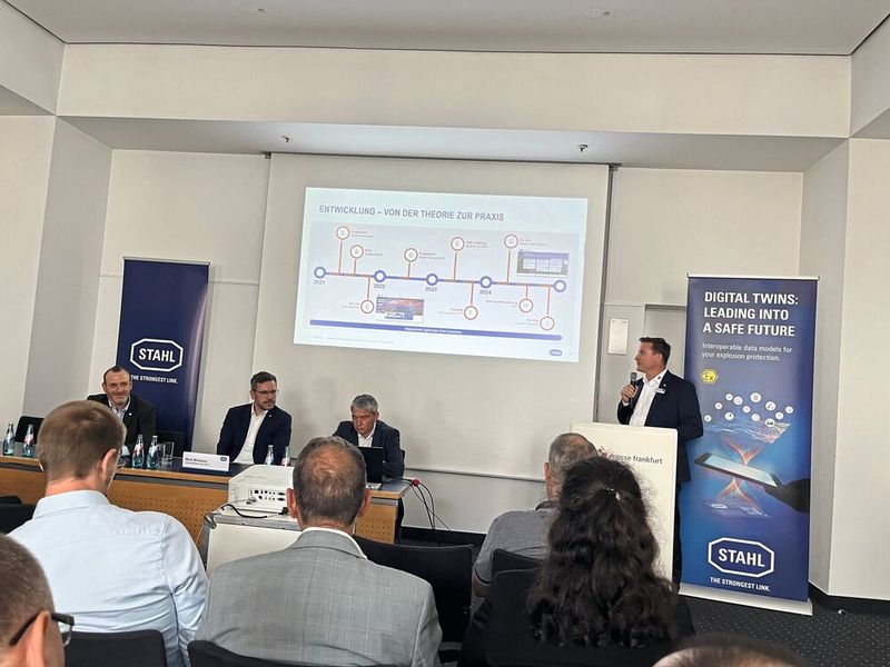 Presselunch von R. Stahl auf der Achema (Bild: Wühr – VCG)