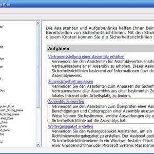 Abfrage der Berechtigungen und Codegruppen eines Assemblies.