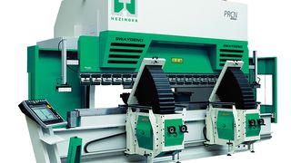 Gleichmässige Kräfteverteilung: Abkantpresse «PRCN» von Hezinger. (Bild: Hezinger)