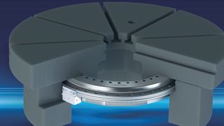 RTB-Axial-Radial-Zylinderrollenlager von Rodriguez sind die ideale Lösung für Dreh- und Positioniereinheiten von Werkzeugtischen und erfüllen höchste Anforderungen an Festigkeit, Kippsteifigkeit und Abrollgenauigkeit. (Bild: Rodriguez)