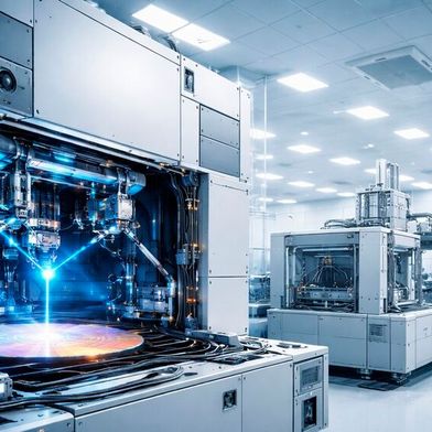 Lithographie-Maschinen: Einigkeit besteht unter Beobachtern darüber, dass China der Bau einer EUV-Maschine langfristig gelingen dürfte. Es sei keine Frage des „Ob“, sondern nur eine Frage des „Wann“. (Bild: Dall-E / KI-generiert)