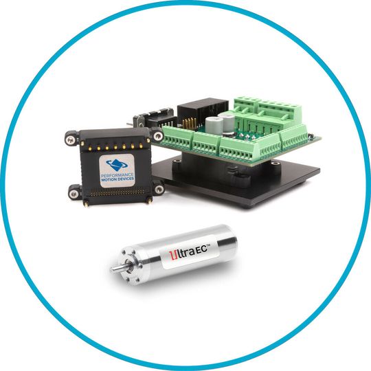 Das PCR 56/06 EC SD kombiniert PMDs Digital Drives mit Portescaps  BLDC-Motoren. (Bild:  Performance Motion Devices)