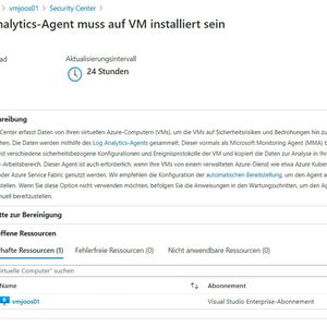 Umsetzen von Anleitungen zum Verbessern der Sicherheit einer VM.(Bild:  Joos)