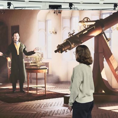 Ein hochaufgelöster KI-Avatar von Joseph von Fraunhofer zeigt, wie realitätsnahe virtuelle Charaktere im Metaverse eingesetzt werden können. (Bild: © Aristidis Schnelzer)